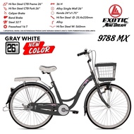 SEPEDA PEREMPUAN REMAJA DEWASA 20 24 26 INCH EXOTIC 9788 MX KERANJANG