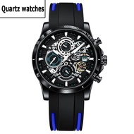 ♔ TEVISE New Skeleton Watches Mechanical Automatic Watch Men Tourbillon Sport Clock Casual Business
