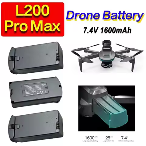 LYZRC L200 Pro/L200 Pro MAX Drone Battery 7.4V 1600mAh Battery For LYZRC Original Drone L200 Pró Max