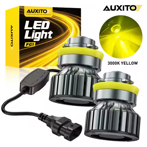 AUXITO 2Pcs Canbus H8 H9 H11 LED Yellow White Fog Lamp Projector Lens Fog Light Bulbs Kit For Honda 