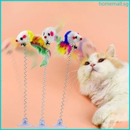HO Cat Interactive Toy Cat Feather Wand Spring Cat Toy Cat Teaser Wand Mouse