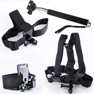 ☊■◘ Monopod Mount Head Chest Wrist Strap Kit For sony FDR X3000 X1000 HDR AS300V AS200V 100V DSC-RX0 Action cam accessories