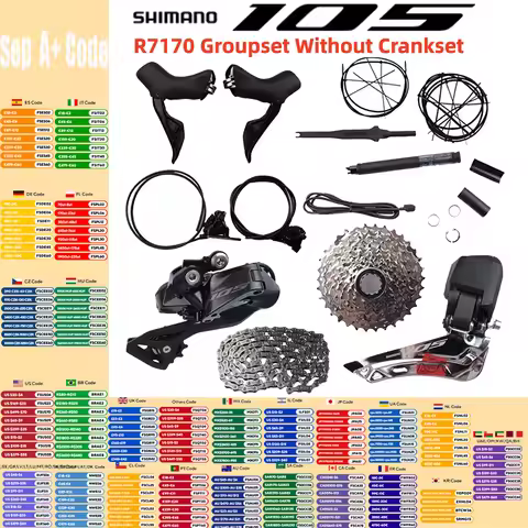 Shimano 105 Series Di2 Groupset R7170 Electronic Part 2x12s No Crankset ST-R7170 FD RD R7150 CS-R710