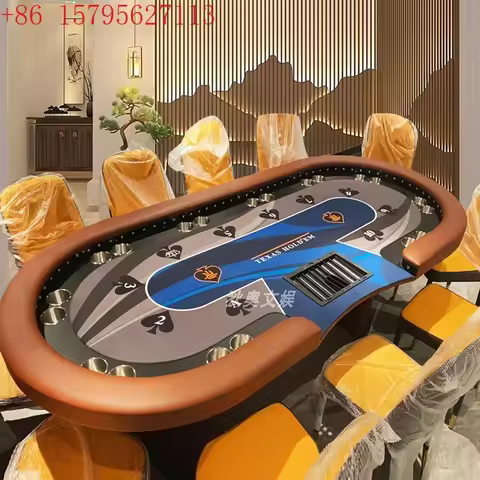 S Professional Poker Table Foldable Desktop Chips De Pu Chess and Card Room Poker Table Tablecloth T