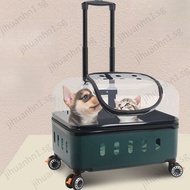 Stroller Portable Pet Dog Stroller Transparent Pet Carrier Lightweight Dog Carrier Reinforced Cat St