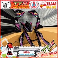 Winner V1 RS150 R Removable Stamp Fire Pattern Pink Yellow Blue Black 3 Layers Printed 100% Japanese
