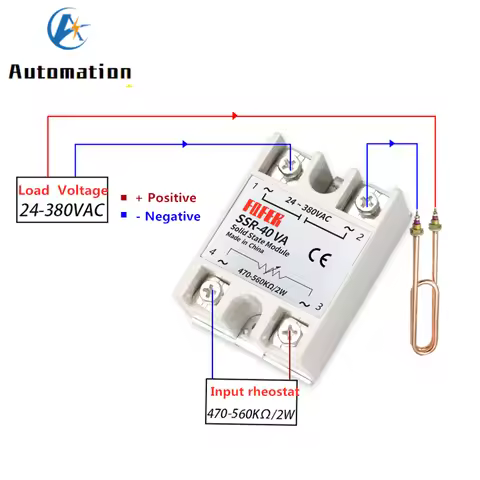 SSR-25AA 40AA 60AA AC Solid State Relay Single Phase AC-AC 80-250VAC Input 24-380VAC Output