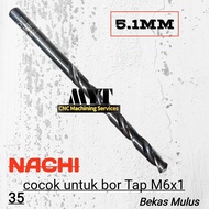 MATA Drill bit 5.1mm Nachi iron drill bit, used smooth 5.1 mm hss Nachi iron drill bit