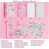 Awotech Unicorn Notebook A5/A6 Unicorn Book Planner Dairy Journal A6 Ring File Book Money Planner Jo