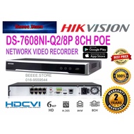 HIKVISION DS-7608NI-Q2/8P 8CH POE NETWORK VIDEO RECORDER CCTV NVR POE SYSTEM CCTV POE NVR