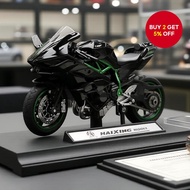 1:18Ninja H2R,。  Ninja H2R Model Motosikal Mainan Diecast Skala 1:18 Hitam Hadiah