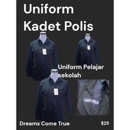 Uniform Kadet Polis Lelaki &Wanita/Pakaian seragam /Vest hitam pengawas