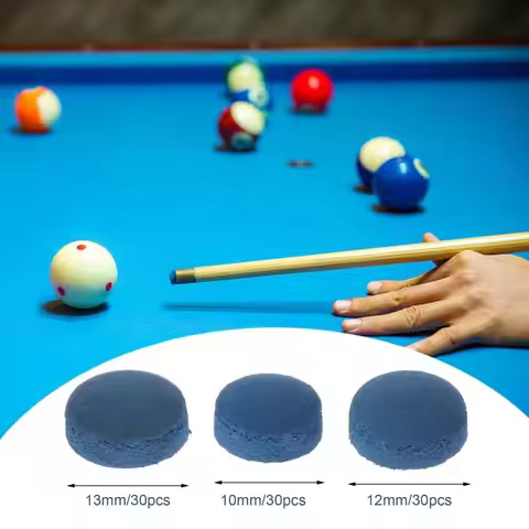 30x Pool Cue Tips Heads Universal Accessories Snooker Pool Cue Tips Replacement Part Billiards Cue T