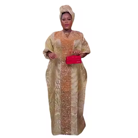 Abayas For Women Dubai Luxury Sequin African Muslim Fashion Evening Party Dresses Kaftan Boubou Robe
