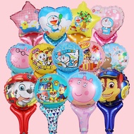 Pa paw patrol party needs Cartoon Anime Large Thickened Handheld Stick Aluminum Film Balloon Children's Toys Birthday party Small Gifts Balloons