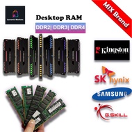 Mix Brand & USED Desktop RAM  - 4GB 8GB 16GB 32GB DDR2 DDR3 DDR4 PC Desktop