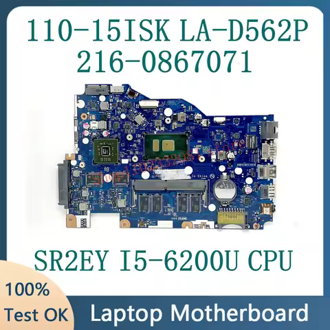 Mainboard BIWP4/P5 LA-D562P With SR2EY I5-6200U CPU For Lenovo IdeaPad 110-15ISK Laptop Motherboard 