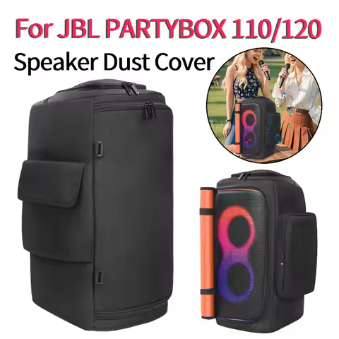 Speaker Dust Cover for JBL PARTYBOX 110/120 Waterproof Padded Speaker Protective Cover with Mic Pock