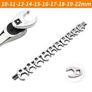 【-IMBUTFL-】10Pcs 3/8Inch Drive Crowfoot Wrench 10 to 22mm Metric Foot Open End Spanner