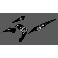 Custom transparent Mio soul GT 115 striping Sticker with Medusa 666 motif