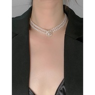 vintage accessories aksesori wanita Rantai klavikula wanita vintage mutiara pendek