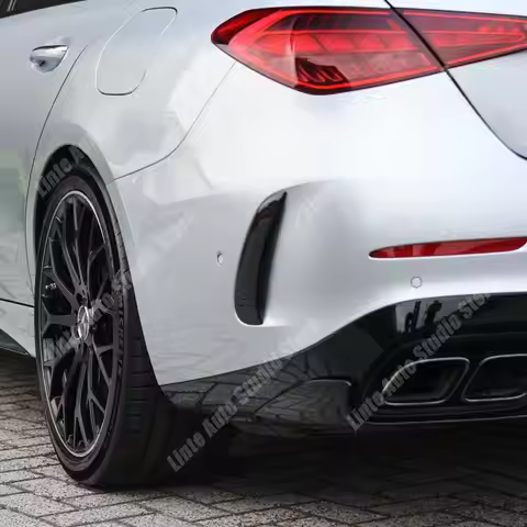 Rear Bumper Splitter Spoiler Canard Air Vent Splitter Lip For Mercedes-Benz C-Class W206 S206 C260 C