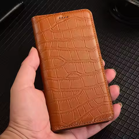 Crocodil Belly Phone Case For Nokia C01 C1 C2 C3 C10 C12 C20 C21 C30 C31 C100 C200 Plus Flip Wallet 