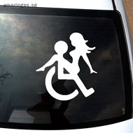 [amazingps] Disabled Person Wheelchair Car Bumper Sticker Vinyl Decal Car Truck Vehicle Accessories Motorcycle Helmet Trunk Camper Decals [SG]