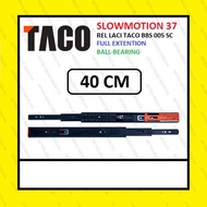 TACO Slowmotion Drawer Rail 37mm - 40cm Double Drawer Rail Full Extension