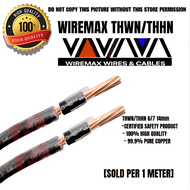 WIREMAX THHN/THWN #6/7 High Quality Product (14mm²) Electrical wire (per meter) 99.9% PURE COPPER WI