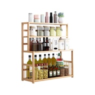 【Ready Stock】Rak Dapur Kayu Spice Rack 2/3/4Layers Bamboo Table Storage Rack Kitchen Shelf 置物架