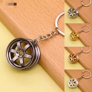 Car Modification Hub Keychain Manual Lever Car Metal Keychain sport rim TE37, SSR, Enkei Turbo Gear 