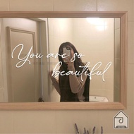 Bathroom Internet Celebrity Ins Photo Decoration Wall Stickers Bedroom English Letters Wall Stickers Underwear Clothing Store Mirror Stickers/Creative mirror mirror decorative wall stickers bathroom toilet self-adhesive