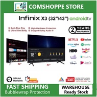 Infinix X3 TV 32 Inch &amp; 43 Inch | Full HD Smart Android TV Google Youtube Chromecast | 2 Years Warranty