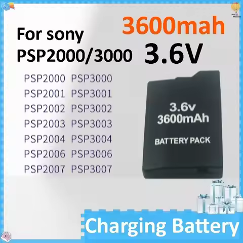 5pcs PSP-S360 3600mah 3.6V Battery for Sony PSP 2000 3000 3001 3002 2001 Gamepad PlayStation Portabl