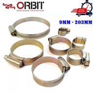 ORBIT HOSE CLIPS / HOSE CLIP (9mm - 160mm) MADE IN THAILAND (100% ORIGINAL) Gas Hose / Orange Garden