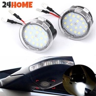 24HOME 2PCS Car LED Under Side Rearview Mirror Puddle Light for Ford F-150 Edge Mondeo MK5 I2X2