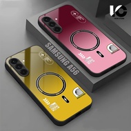 HP Casing SAMSUNG A56 Softcase SAMSUNG A56 Case Glossy Casing Shiny Glass Protector Mobile Phone Acc