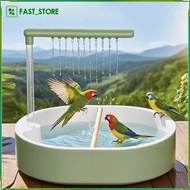 [Wishshopelxn] Automatic Bird Bathtub, Lovebird Budgie African Grey Multifunction Accessories, Bathi