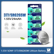 5PCS SONY 377 377A SR626SW AG4 SR626 LR66 LR626 AG 4 1.55V Silver Oxide Battery For Watch Clock Toys