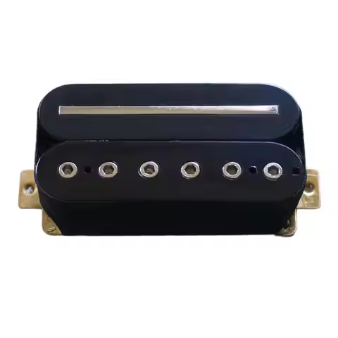 Donlis Rail and Hex Screw Pole Humbucker Guitar Pickups With High Output Bridge Pickup In Black/whit