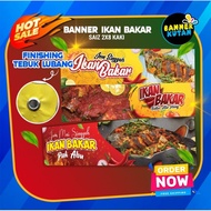 GRILLED FISH BANNER GRILLED FISH BANNER GRILLED FISH NIGHT MARKET COLLECTING BAZAAR/BANNER BUNTING