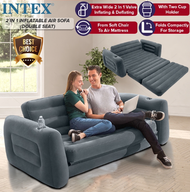 INTEX 66552 Foldable 2 in 1 Multifunctional Inflatable Air Sofa Air Bed Mattress With Comfortable Su