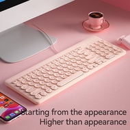 BOW K221U Wired Keyboard 96 Keys Ergonomic Retro Punk Keyboard for Laptop Computer