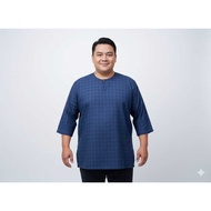Plus Size Men’s Kurta Petak-Petak 4XL–7XL | German Cotton | Teluk Belanga 3/4 Sleeve