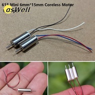 ASWELL 1/2/5pcs Coreless Motor, 615 6mm*15mm 615 Tiny Hollow Cup Engine Motor, Mini 46500 RPM-52000R