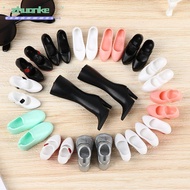 ZHUANPH 1/3 1/6Doll Shoes Plastic Fashion Foot Length 2cm Long Knees Boots