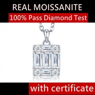 Real Moissanite Necklace Pass Diamond Test GRA Certified 925 Sterling Silver D Color VVS1 3EX Pendan