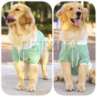 🇹🇭พร้อมส่ง🇹🇭 🐶🐕BIGSIZE เสื้อฮู้ดดี้ลายทาง สีสดใส แต่งลายภาษาจีน น่ารัก สำหรับ สุนัขพันธุ์กลาง ถึง หม