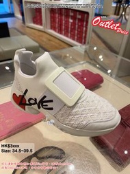 Roger Vivier RV LOVE Heart Sneakers White 白色紅心運動鞋